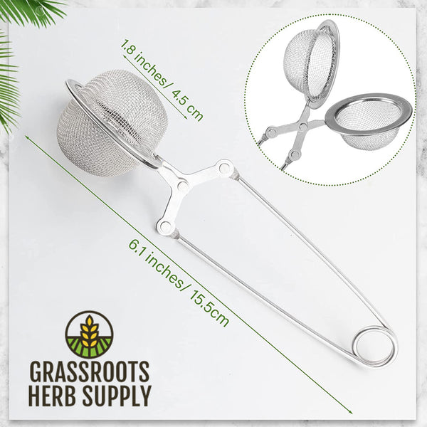 Stainless Steel Fine Mesh Tea Strainer with Handle | Loose Leaf Herbal Tea Infuser Ball | Food Grade | BPA Free | Rust Proof