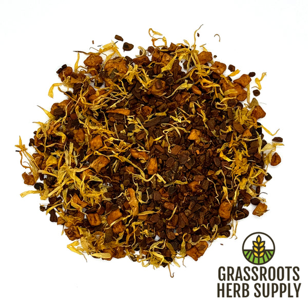 Apple Cinnamon Herbal Tea Blend (Tisane) | Loose Leaf Tea with Cinnamon Chips, Apple Pieces, Rooibos Tea, and Calendula Petals