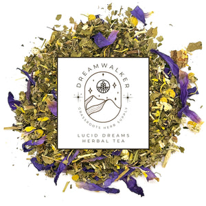 Dreamwalker Lucid Dreams Tea Blend | Mugwort, Blue Lotus, Chamomile, Passion Flower, Peppermint, Skullcap