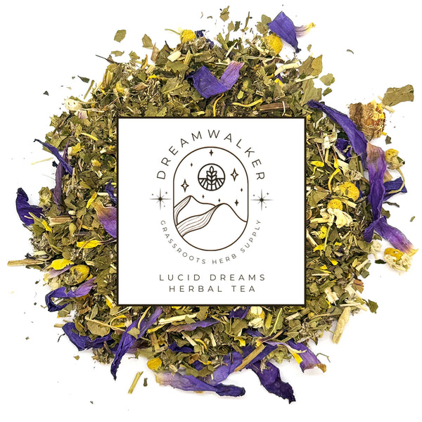 Dreamwalker Lucid Dreams Tea Blend | Mugwort, Blue Lotus, Chamomile, Passion Flower, Peppermint, Skullcap