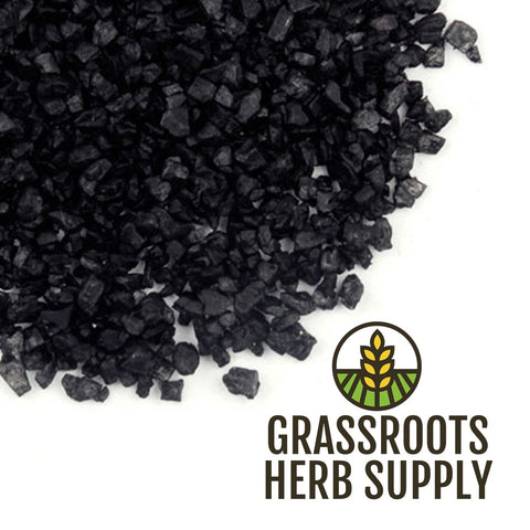 Hawaiian Black Lava Sea Salt (Hiwa Kai) | Coarse Grind | Gourmet Finishing Salt | Natural Charcoal Infused Salt