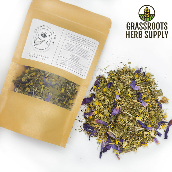 Dreamwalker Lucid Dreams Tea Blend | Mugwort, Blue Lotus, Chamomile, Passion Flower, Peppermint, Skullcap