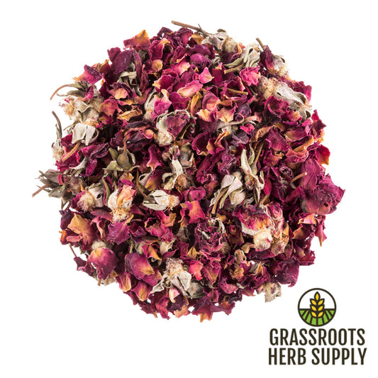 Red Rose Buds and Petals